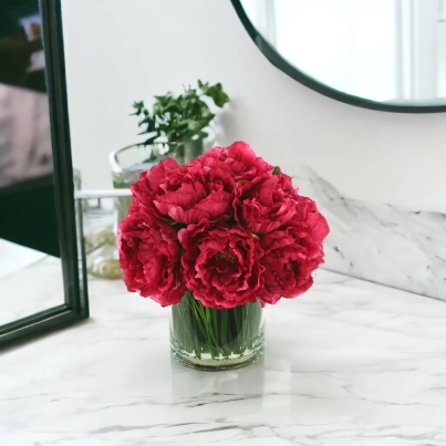 Merlyn+Peony+Arrangement+in+Glass+Vase+with+Grass-164687166 (3)