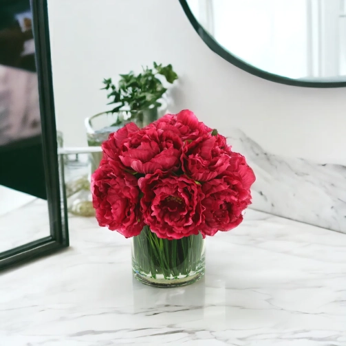 Merlyn+Peony+Arrangement+in+Glass+Vase+with+Grass-164687166 (3)