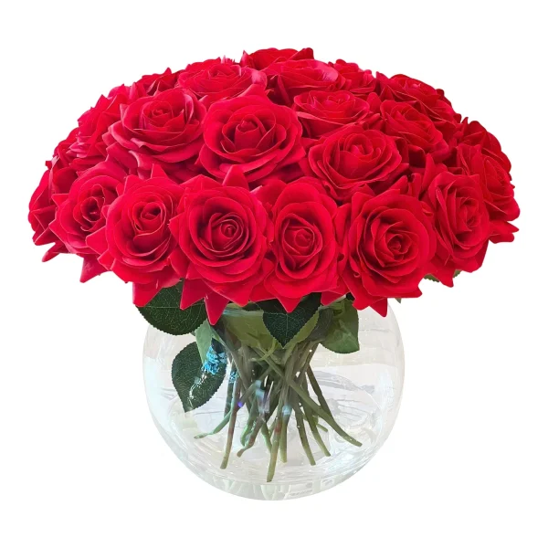 Rose Arrangement in Vase - Image 2